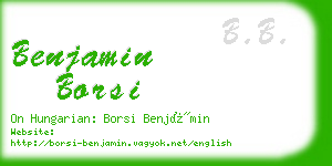 benjamin borsi business card